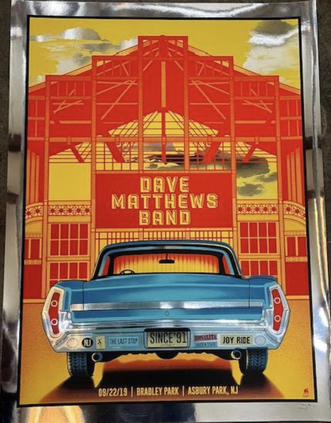 Methane Studios — Dave Matthews Band, North Beach, Asbury Park, NJ · Sep 22, 2019 Artist Foil Poster