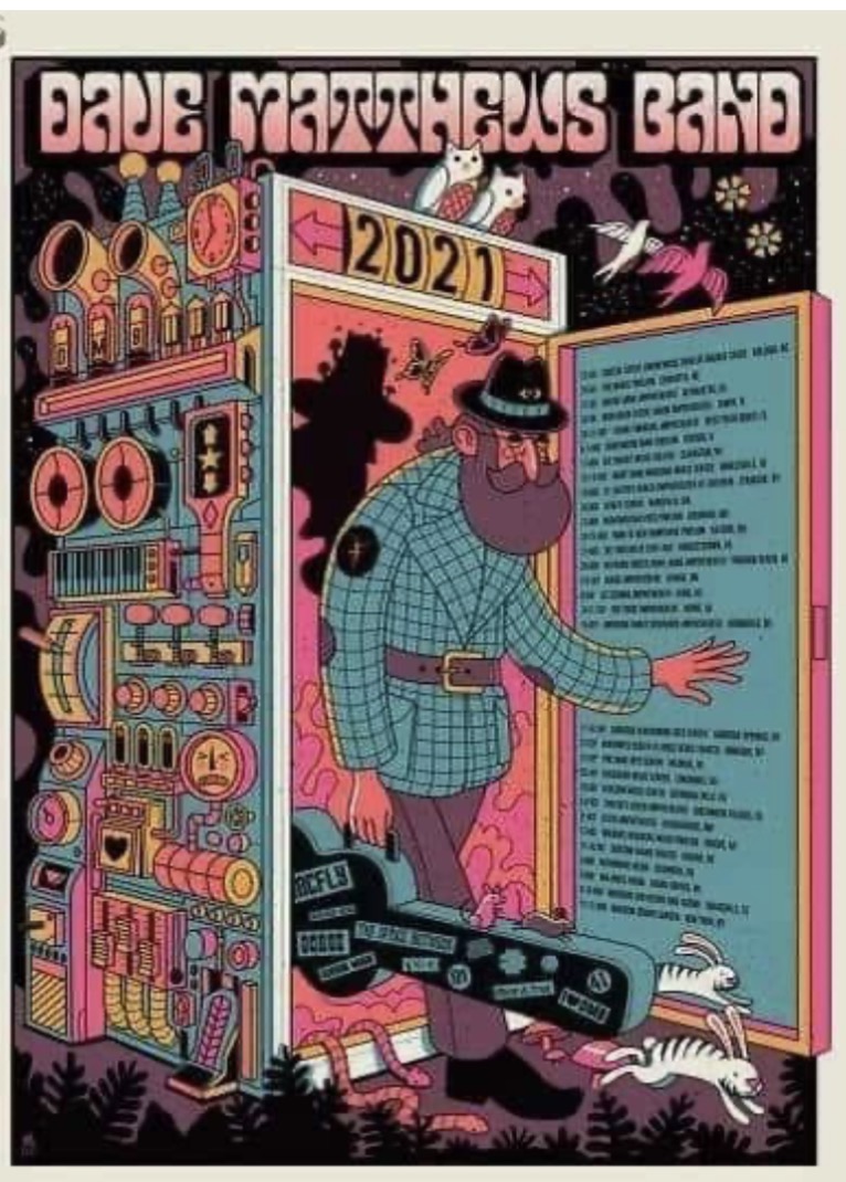 Methane Studios — Dave Matthews Band, 2021 Tour, Unknown · Jan 1, 2021 Show Poster