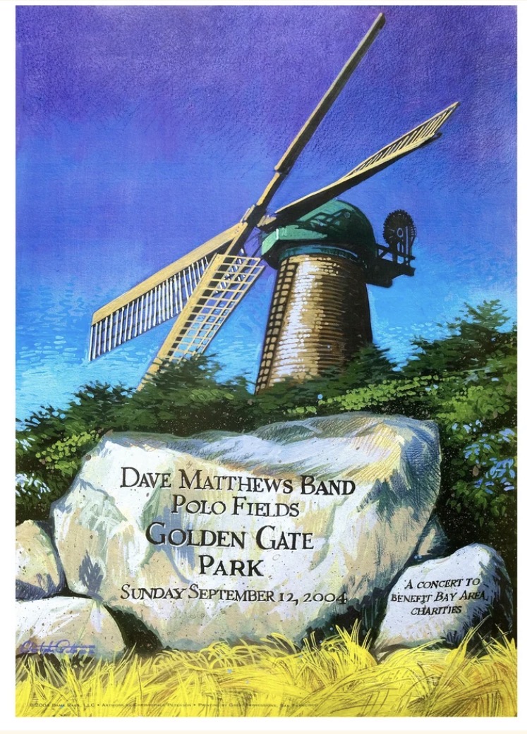 Dave Matthews Band Poster, Golden Gate Park Stadium & Polo Fields, San Francisco, CA · Sep 12, 2004 Show Poster